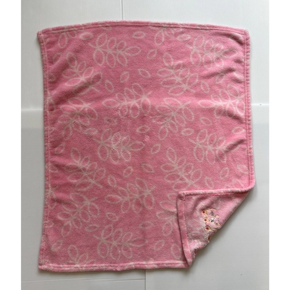 Blankets and Beyond Pink Leaves Animal Baby Blanket Lovey Elephant Giraffe Tiger - Picture 4 of 8